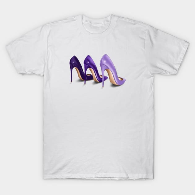 Purple Shades T-Shirt by elzafoucheartist